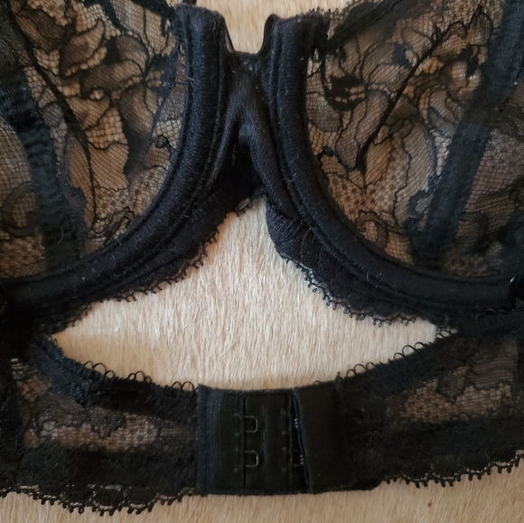 Chantelle Lace Unlined Demi Bra Black - Picture 5 of 6
